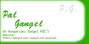 pal gangel business card